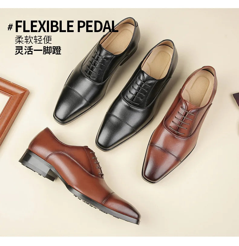 Quality Mens Dress Shoes Black Formal Social Shoes Male Business Wedding Derby for Man Luxury Oxford Loafers Zapatos De Hombre