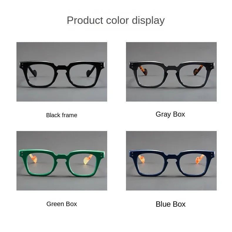 Men Square Reading Glasses Anti Blue Light Eyewear Trend Ultra-lightweight Round Frame Women Presbyopic Eyeglasses Frame Unisex