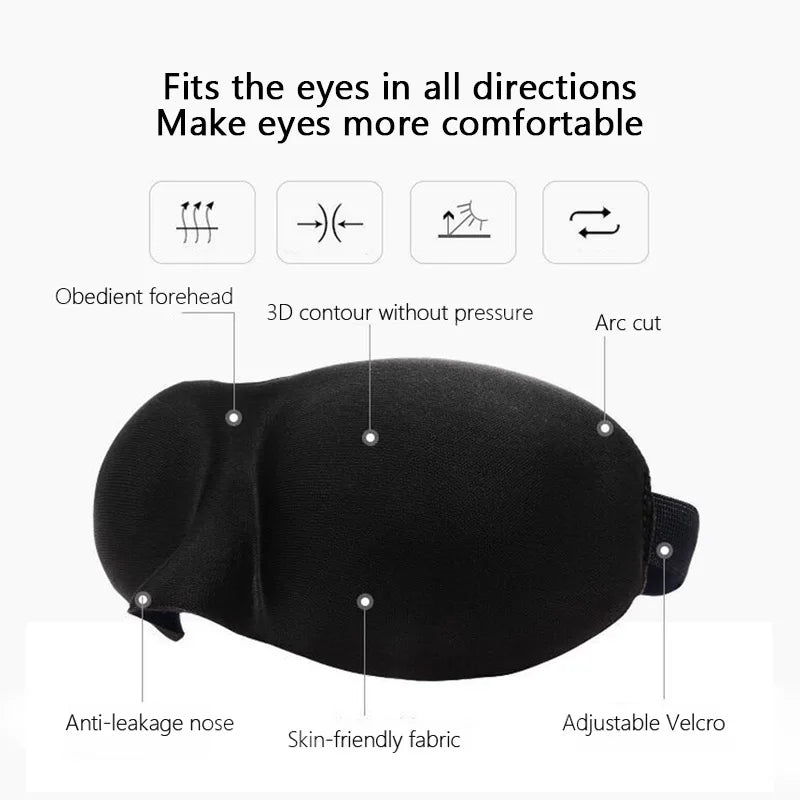 Eye Mask for Sleeping 3D Contoured Cup Blindfold Concave Molded Night Sleep Mask Block Out Light with Women Men