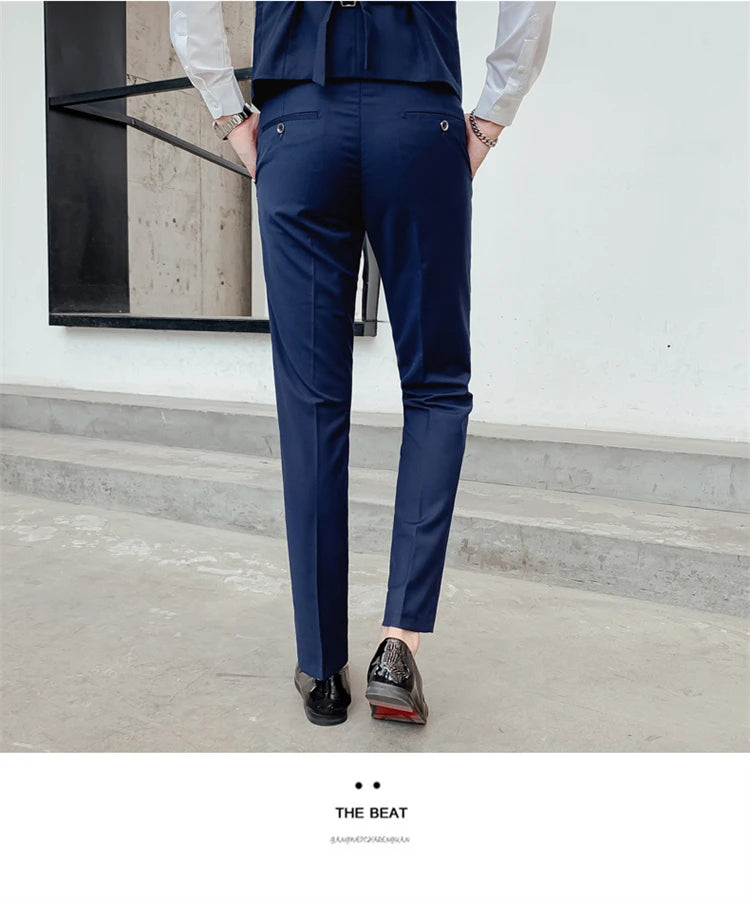 Suits for Men - 3 Pieces - New Fabrics - Fashionable Business Gentleman - Slim Fit - Wedding  Professional Business Formal Dress