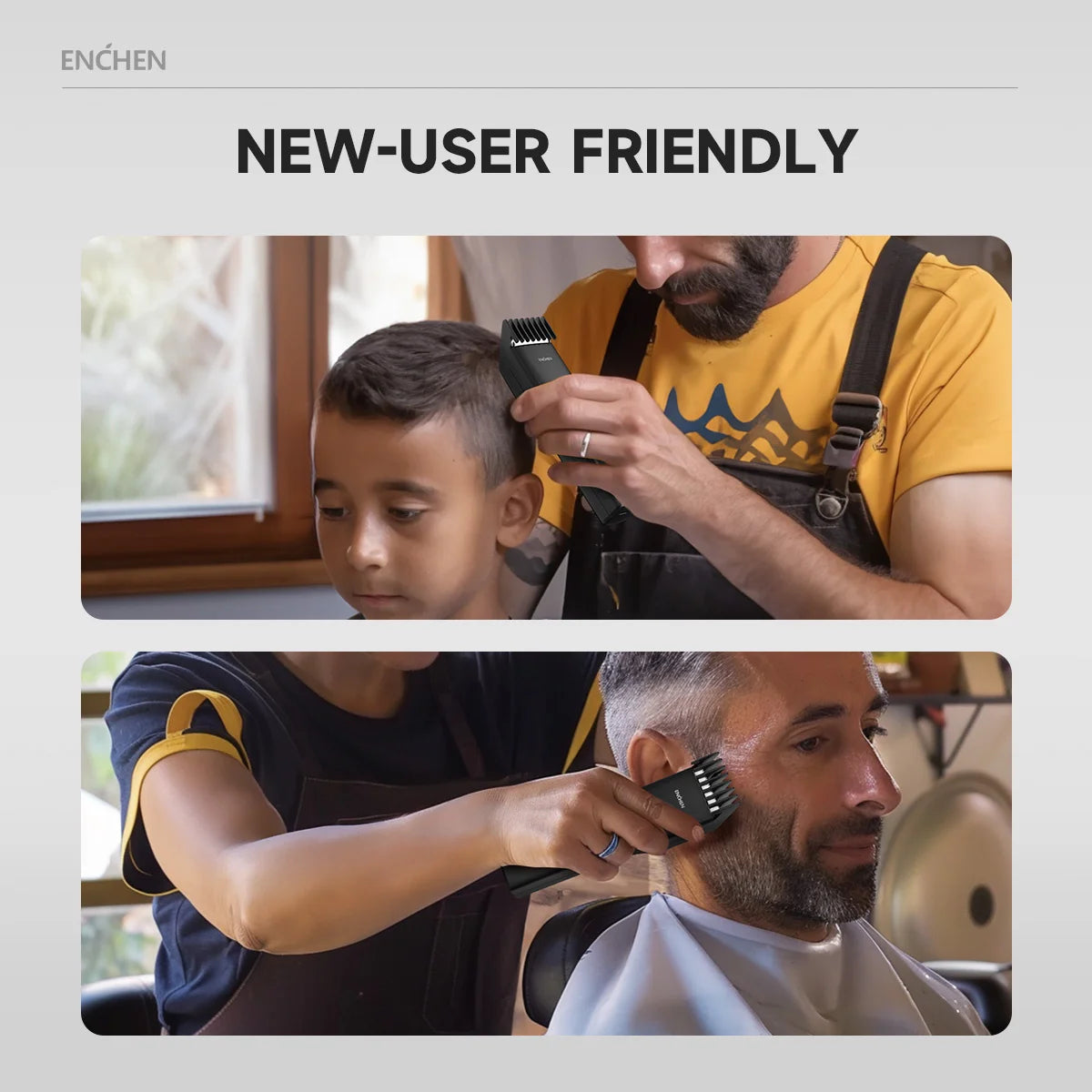 ENCHEN Boost Electric Hair Clipper Professional Cordless Fast Type-C Charging Ceramic Haircut Machine Hair Trimmer For Men Adult