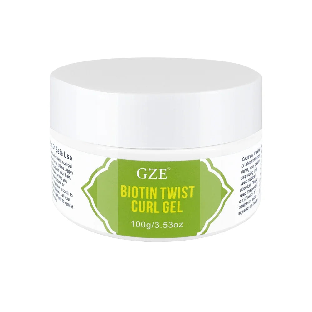 GZE Biotin Twist Curl Gel Hair Growth - Hydrating Styling Gel with Biotin for Stronger, Healthier Hair - Defines Curls