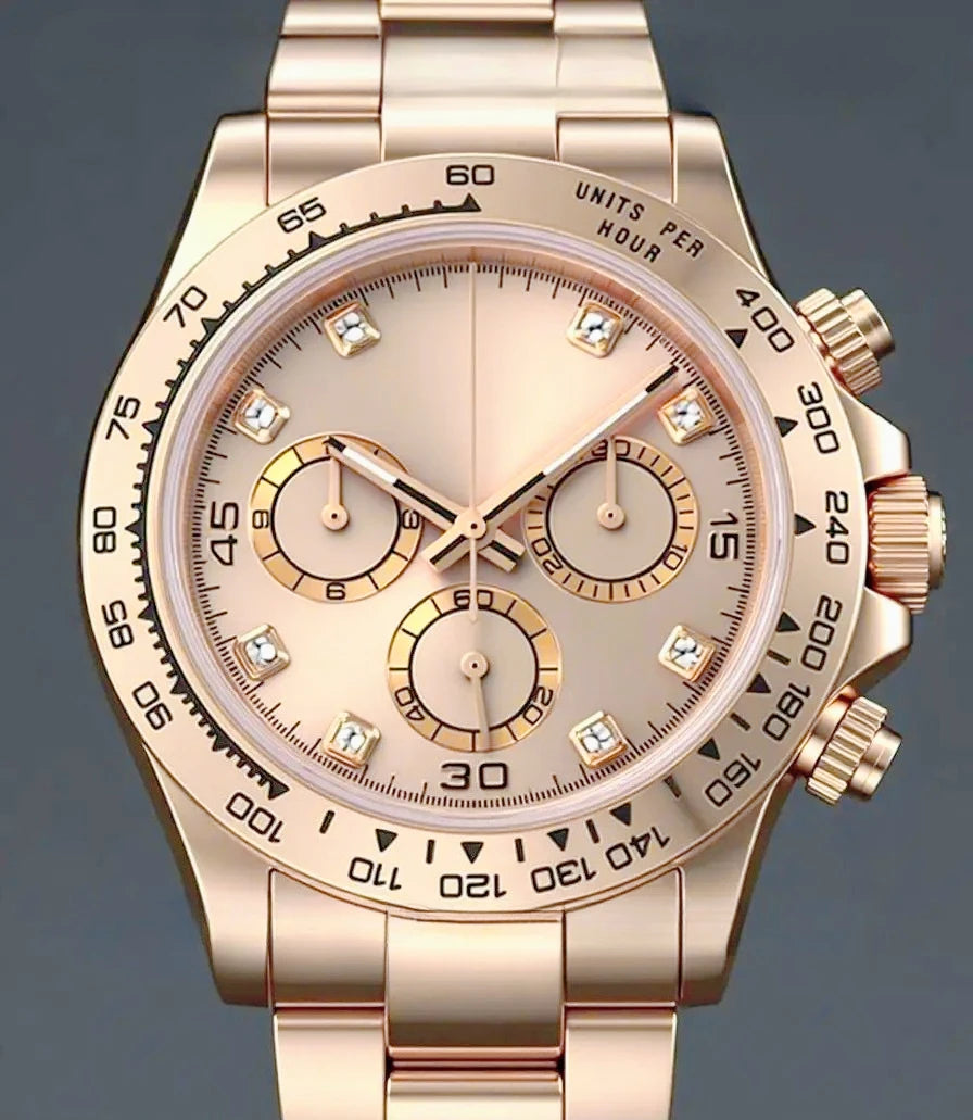 High-quality stainless steel men's luxurious wristwatch with mechanical movement, suitable for business wear.