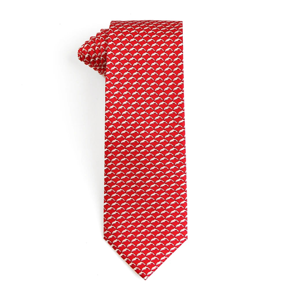 Tailor Smith 100% Silk Ties For Men Handmade Necktie With Animal Pattern Tie Father's Day Birthday Gift Tie