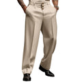 Men Fashion Business Pants Loose Casual Social Trousers Comfortable Straight Formal Pants Joggers Wide Long Pants Male Clothes