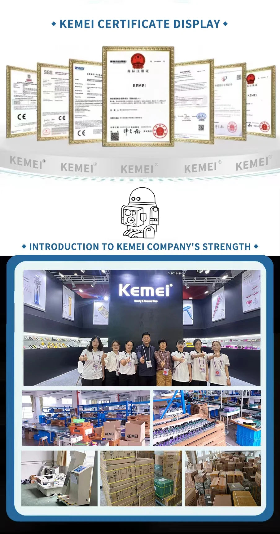 Kemei KM-1806 transparent body professional hair clipper three-speed adjustable speed rechargeable men's hair clipper