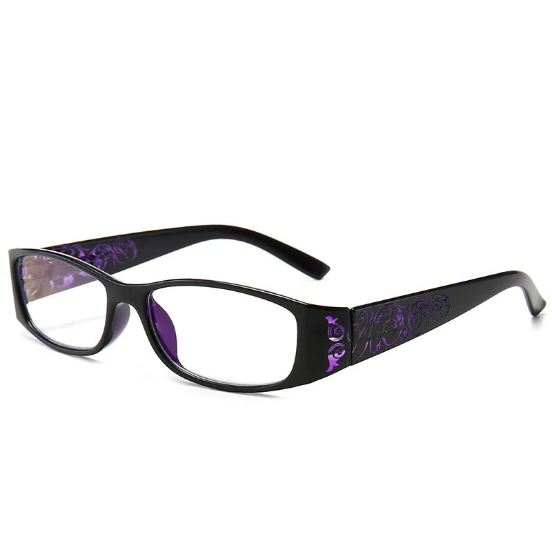 Fashion Vintage Floral Anti Blue Light Reading Glasses Men's Women's Spring Hinge Presbyopic Eyeglasses Comfortable +1.0~ +4.0