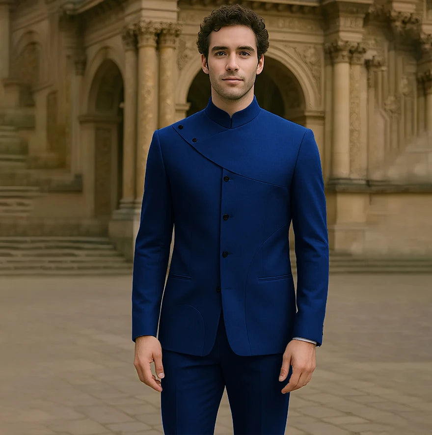 Charming Men's Suits Customized High Fashion Single-breasted Two Pieces (Jacket+Pants) Male Smart Casual Simple Straight Set