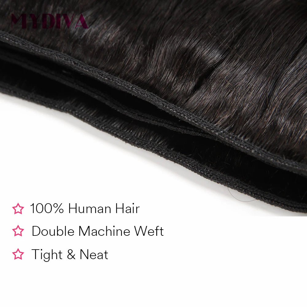 Brazilian Straight Hair Bundles Remy Human Hair Weave Bundles 10-30inch Hair Extensions Natural Black Color For Women