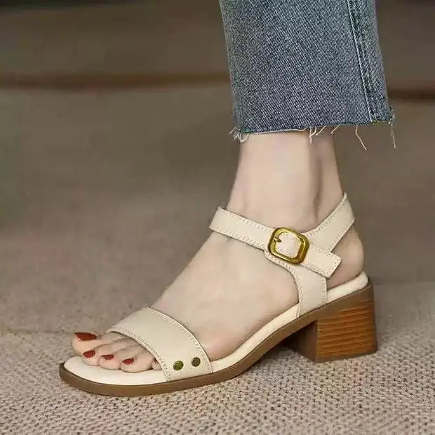 Women's Sandals Sexy High Heels Shoes for Woman Elegant Chunky Shoes New Pumps Party Flip Flops Dress Retro Mujer De Zapatos