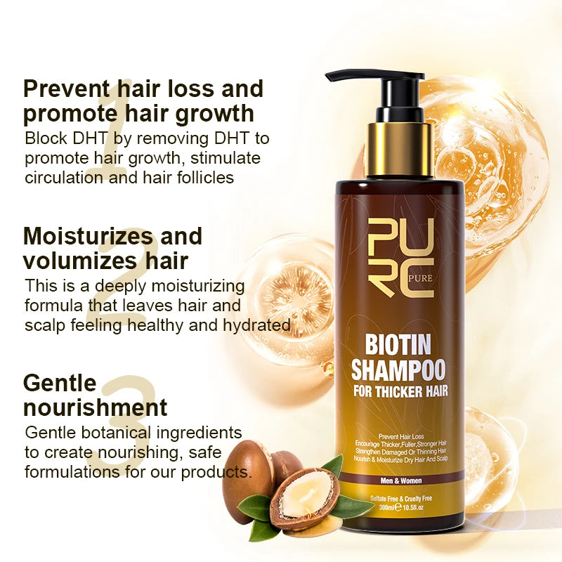 Biotin Prevent Hair Loss Shampoo And Conditioner Growth Oil Treatment For Hair Fast Regrowth Care Beard Hair Beauty Health Care