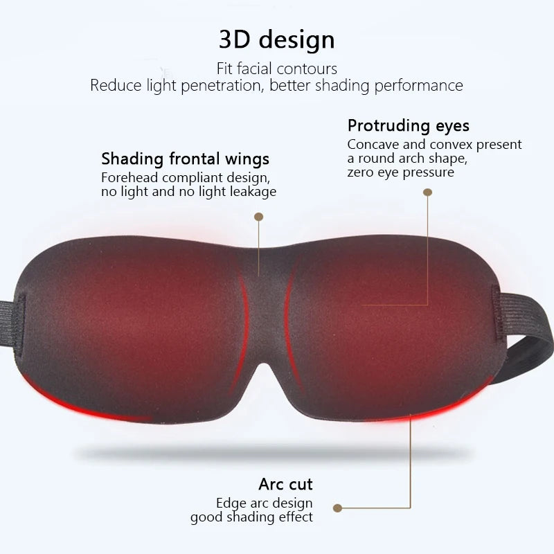 Eye Mask for Sleeping 3D Contoured Cup Blindfold Concave Molded Night Sleep Mask Block Out Light with Women Men