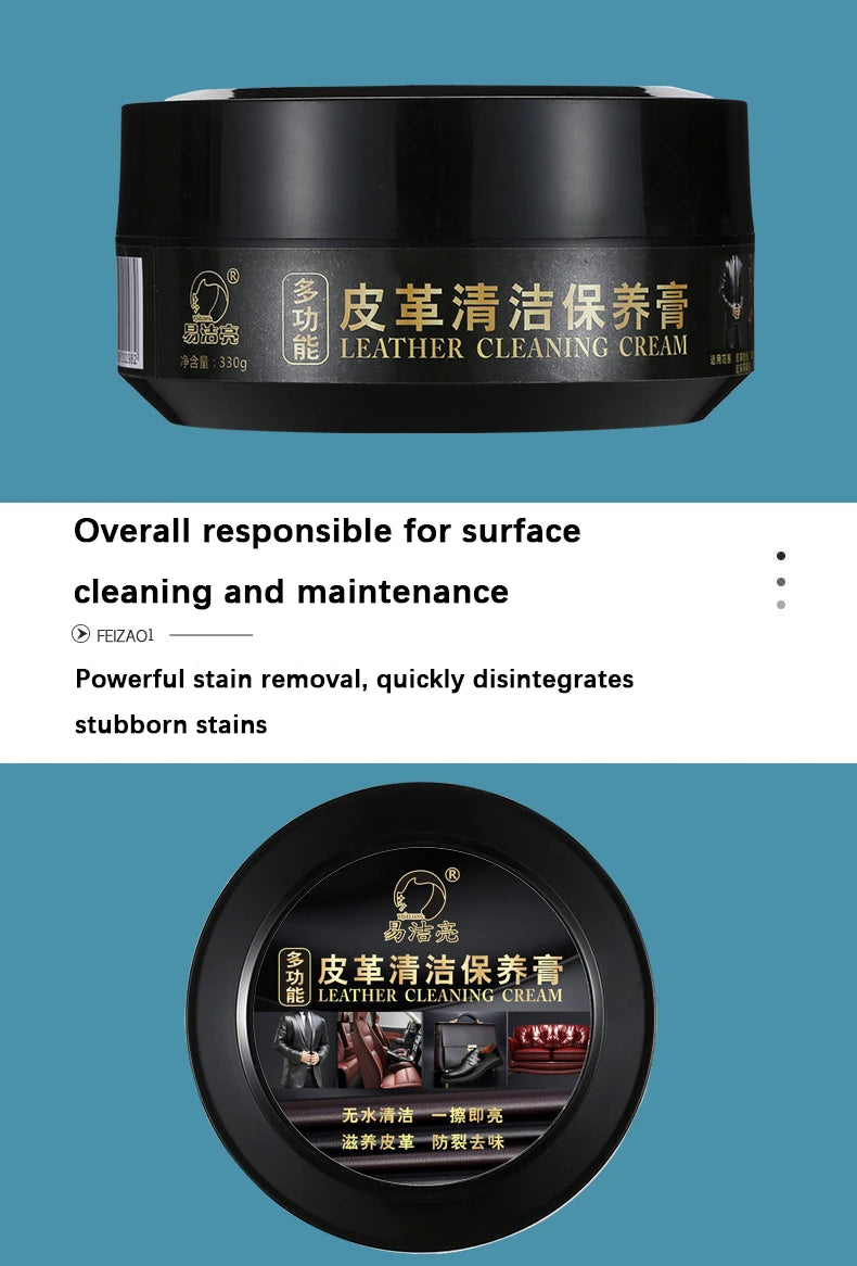 Cleaning Cream Easy to Clean Multi-functional Leather Cleaning and Maintenance Cream Leather Sofa Bag Care Cream