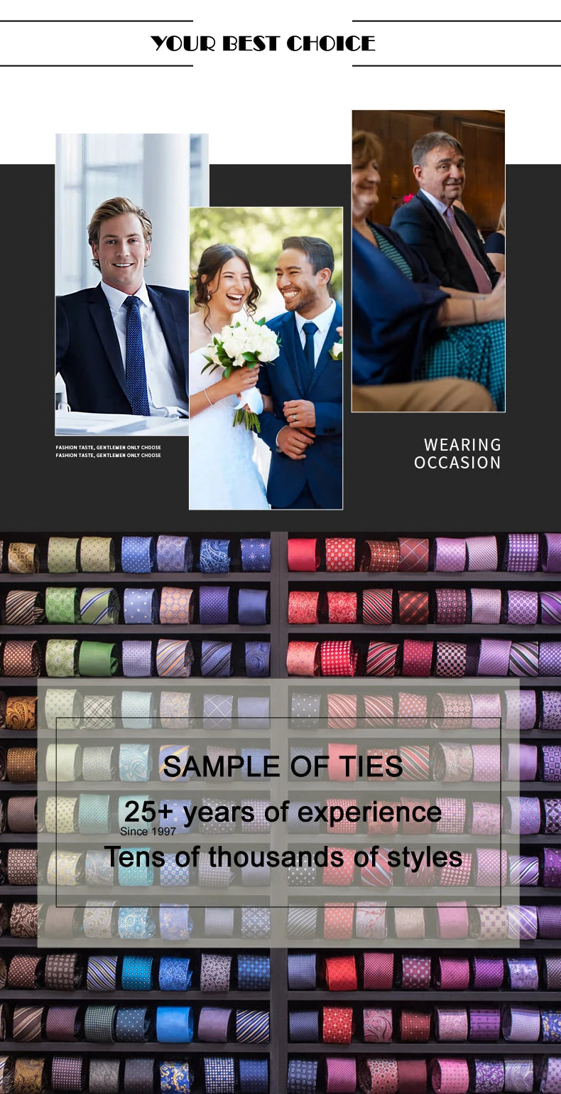 Men Ties Classic Business Necktie Stripes Tie for Man Gifts Neck Tie for Daily Wear Wedding Party Accessories
