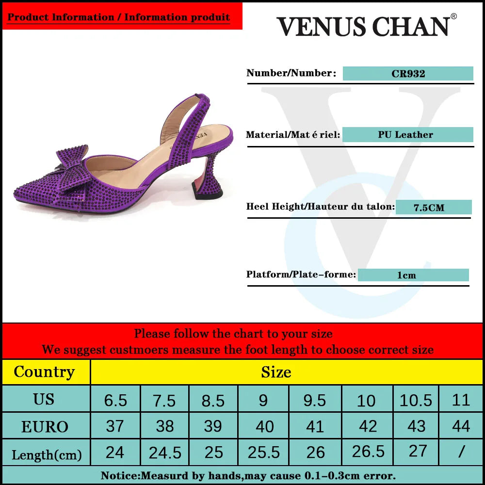 2022 Fashion Womens Dress Shoes Open Toe Ladies Sandals with Heels Latest African Women Wedding Shoes Decorated with Rhinestone