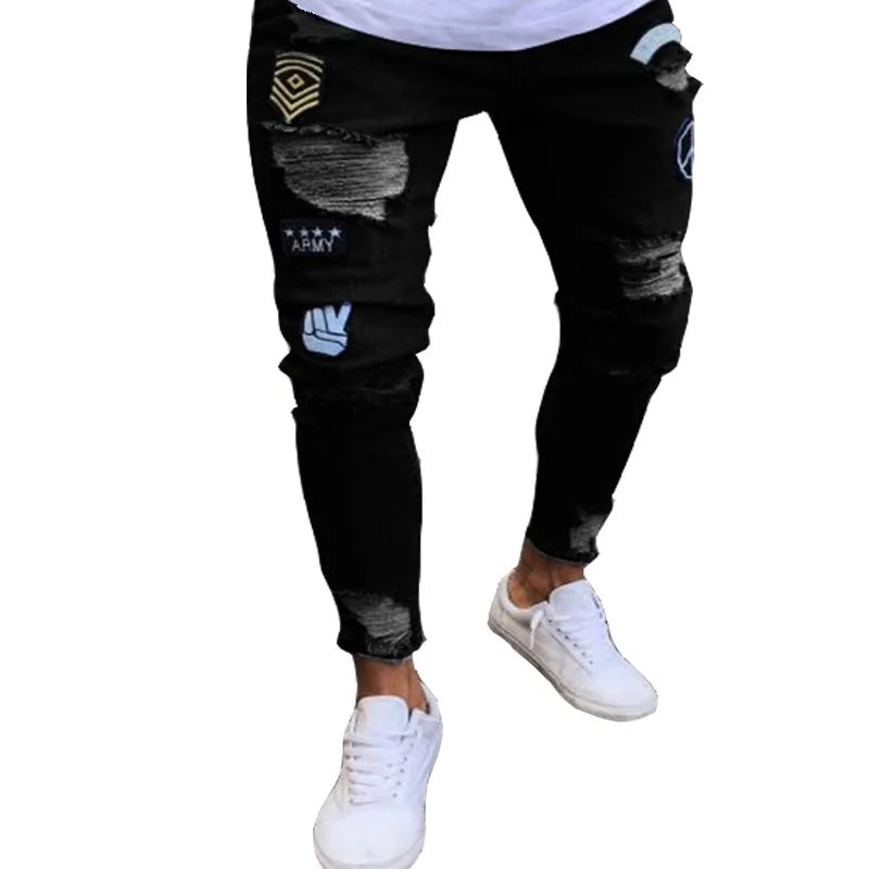 Men Pants Fashion Men Casual Pants Stretch Jeans Skinny Work Trousers Male Vintage Wash Plus Size Jean Slim Fit for Men Clothing