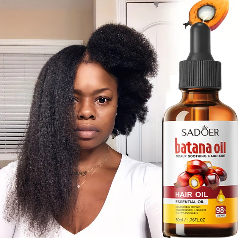 Batana Hair Growth Oil Follicle Activator Hair Loss Treatment Bald Spot Regrowth Scalp Root Repair Fuller Thicker Hair Men Women