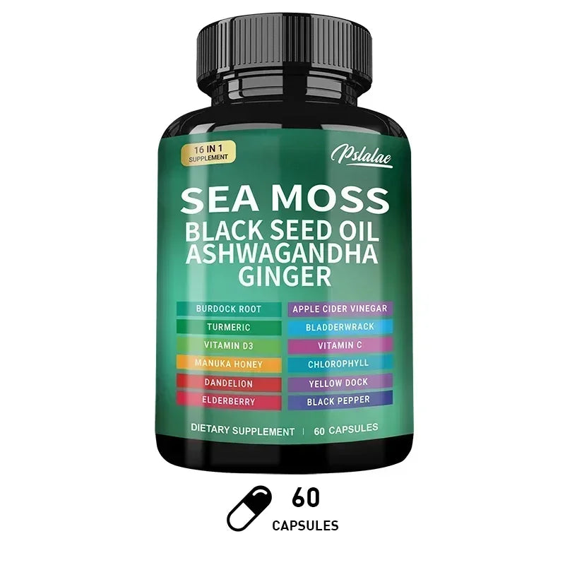 Sea Moss Supplement - for Intestinal Health, Improve Immunity, Detox, Anti-aging, Antioxidant