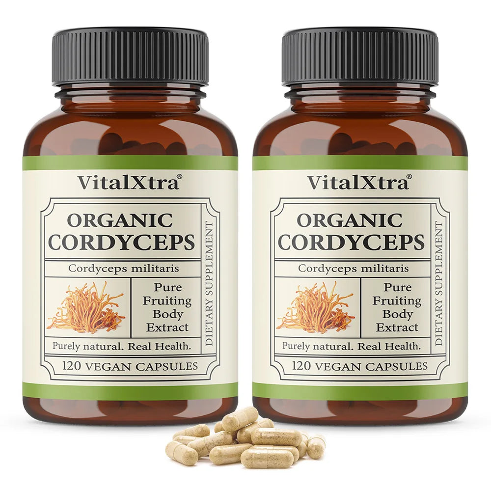 1000mg Organic Cordyceps Sinensis Extract, Sports Nutrition Supplement, Enhances Energy, Endurance, and Immunity, 120 Capsules
