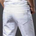 Men's White Jeans Fashion Casual Classic Style Slim Trousers Comfortable Soft Male Trendy Brand Stretch Pants Four Seasons Y2K