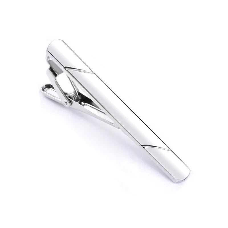 5.8x0.6cm Colourful Tie Clip for Men Metal  Copper Simple Bar Clasp Practical Black Navy Blue Necktie Clasp