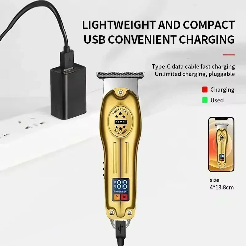 Kemei Hair Clippers Beard Clipper Rechargeable Men's Shaver Electric Hair Trimmer Kit Men KM-2628 KM-678 KM-2024 Hair Clipper