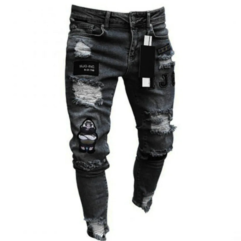 Men Pants Fashion Men Casual Pants Stretch Jeans Skinny Work Trousers Male Vintage Wash Plus Size Jean Slim Fit for Men Clothing