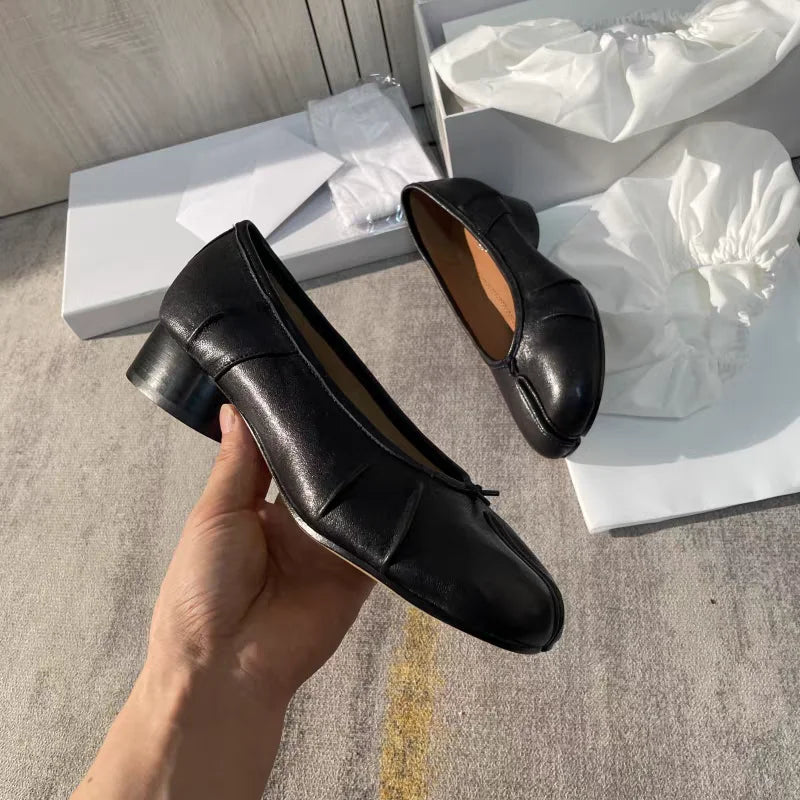 2025 New Women Pumps Fashion Split Toe Shoes Woman Luxury Brand Design Women Caucal Shoes Ins Style Elegant High Heels Female