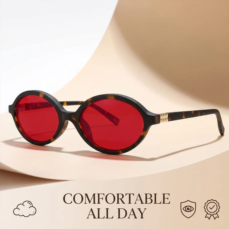 Anti Blue Light Oval Glasses For Better Sleep Men 2026 Red Tinted Lenses Computer Gaming Change Color Sunglasses Shades UV400