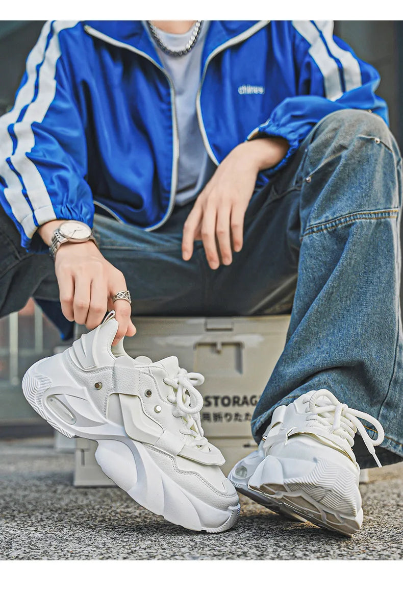 Shoes  Men High Quality Platform Sneaker Fashion High-top Leather Sports Men 2026 Thick-soled Casual Shoes Zapatillas Hombre