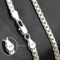 925 Sterling Silver 18K Gold Full Sideways Figaro Chain Necklace For Woman Man Fashion Wedding Engagement Jewelry Gifts