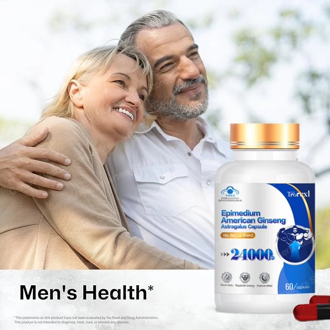Extra Strength Supplement with Epimedium & Panax Ginseng Extract, Male Enhancing Supplement Supports Improve Male Energy Levels