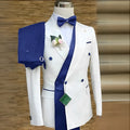 Double Breasted Formal Suits for Men Business Prom Blazer with Pants Wedding Groom Tuxedo Male Suits Custom 2 Pieces Suit Jacket