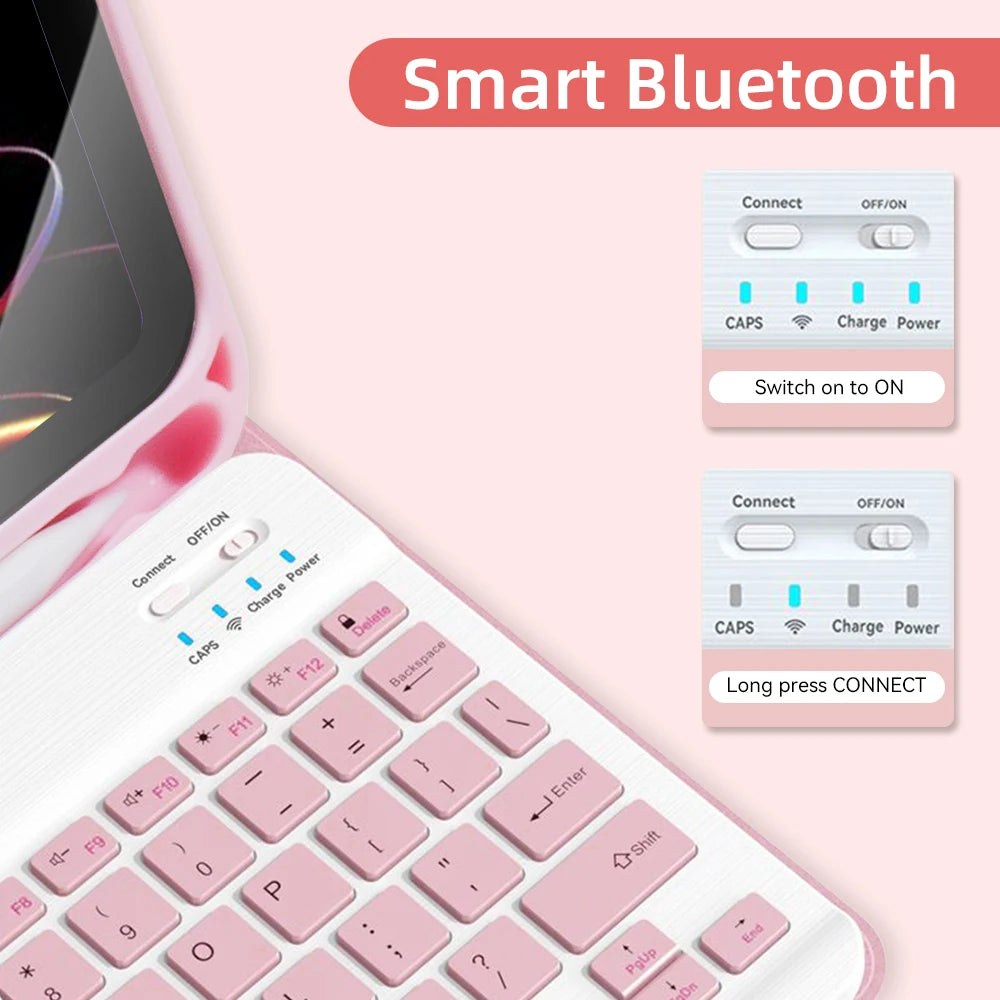 For iPad Backlight Keyboard Case For iPad 10.2 9 8 7th Gen iPad 10th Air 3 10.5 Pro Air 4th 5th 10.9 Pro 11 12.9 9.7 5 6th Cover