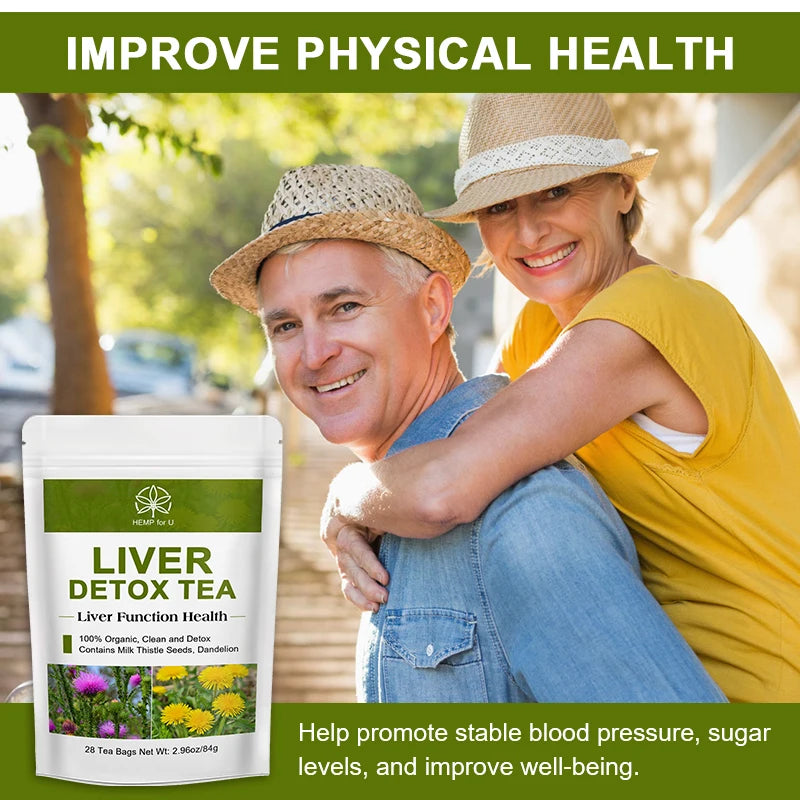 Liver Detox Natural and Organic Herbal Support Clearing Away Heat, Detoxifying Tea for Repair Body Fat Metabolism System