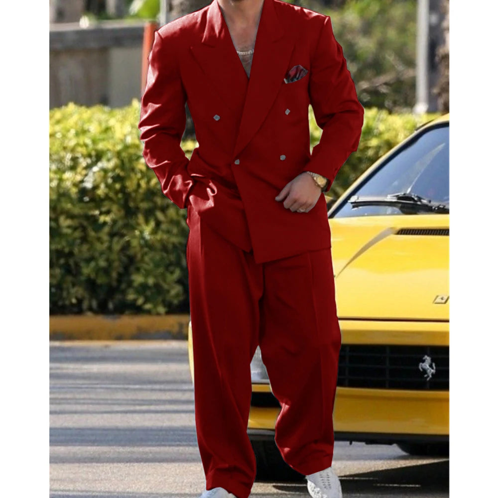 Man Formal Suits for Men Suit Set Wedding Luxury  Fashion Suit Dress  2 Piece Modern Men's Suits