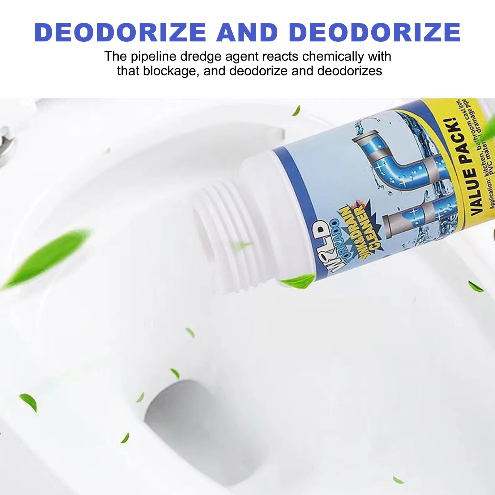 Powerful Sink and Drain Cleaner Powder Fast Acting Portable Powder Cleaning Tool for Home Bathroom Cleaning Tool