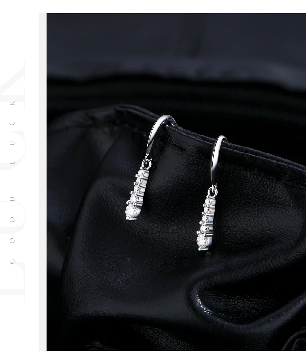 MODIAN D Color Moissanite Dangle Dangle 925 Sterling Silver Fashion Dazzling Fashion Water Drop Earrings For Women Fine Jewelry