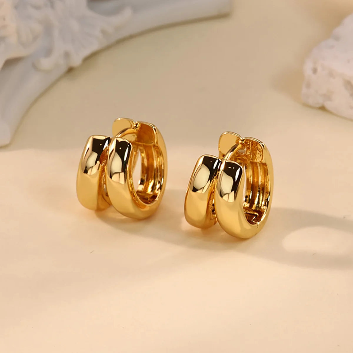Cubic Zirconia Hoop Earrings For Women Luxury Crystal Zircon Gold Color Stainless Steel Earring Jewelry Wedding Party Gift