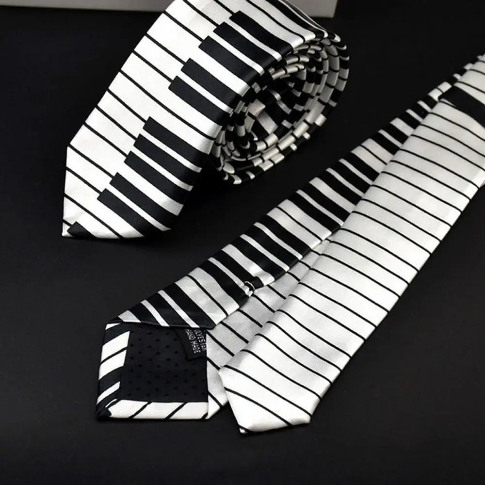 Slim Piano Keyboard Men Casual Tie Music Tie Necktie
