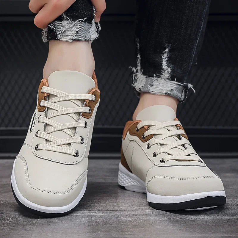 New Men Shoes Spring Autumn Waterproof Walking Sneakers Leisure Male Leather Sports Shoes Non-Slip Footwear Tennis for Men