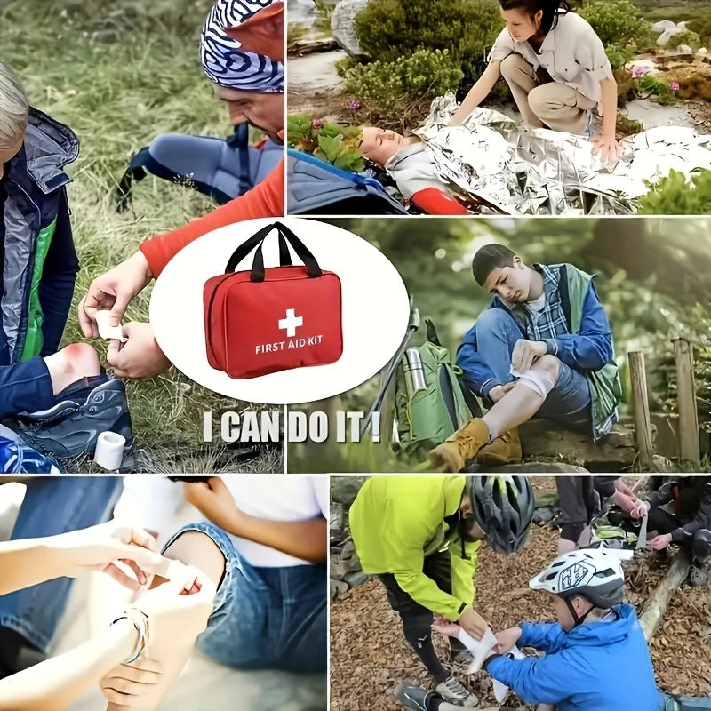 22 piece advanced first aid kit, including bandages, scissors, tweezers - a comprehensive emergency survival kit for families, o