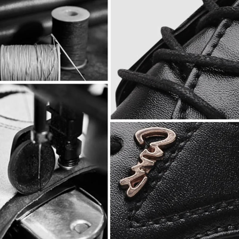 Men's Shoes Luxury Business Dress Shoes Lace Up Non Slip Men Oxford Shoes Pointed Toe Men Flat Shoes Fashion Zapatos De Hombre