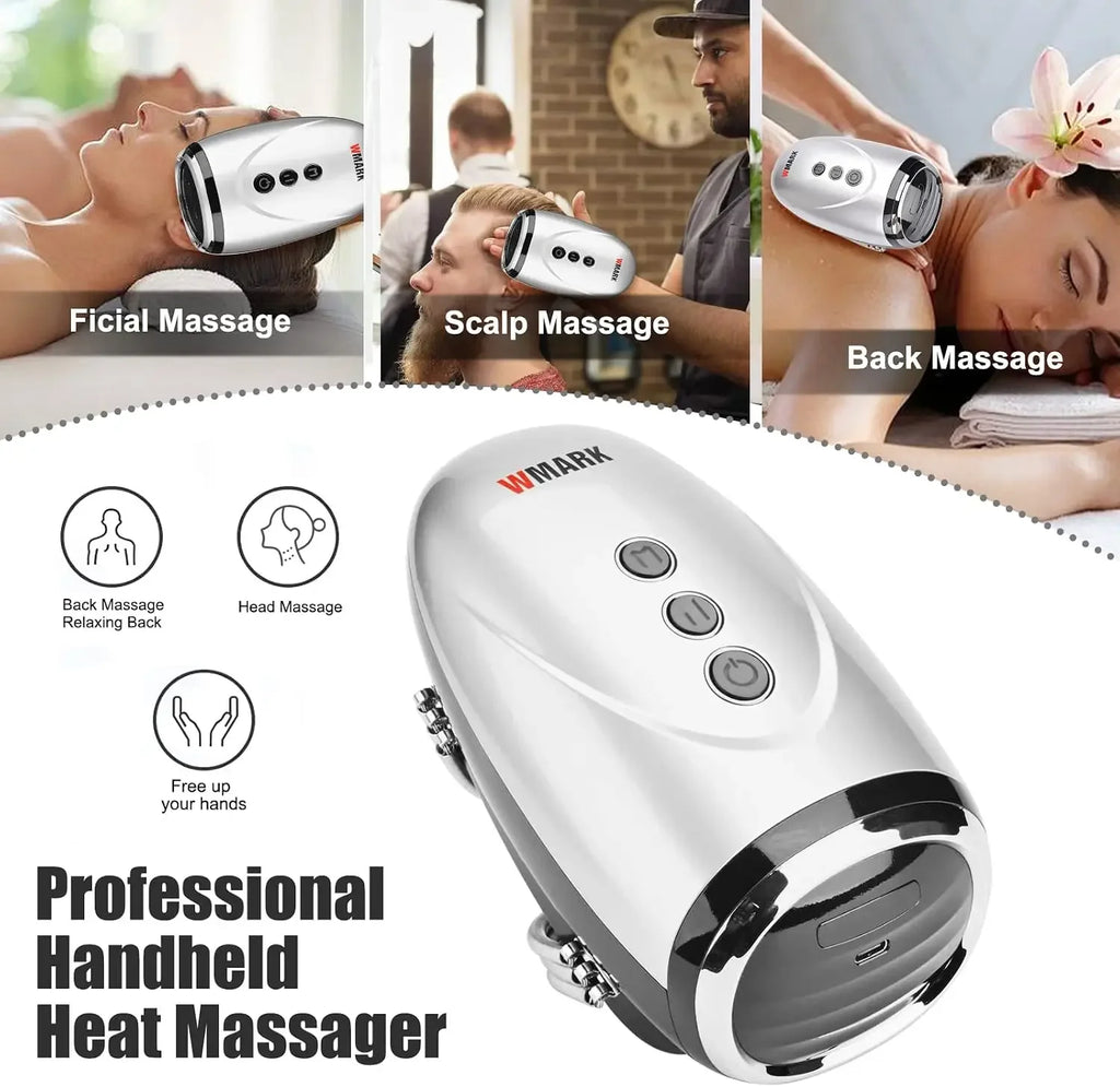 Professional Haircut Massager/Cordless Handheld Massager, Vibration Neck/Legs/Hands/face Massager, 2 Massage nodes 2600AMH