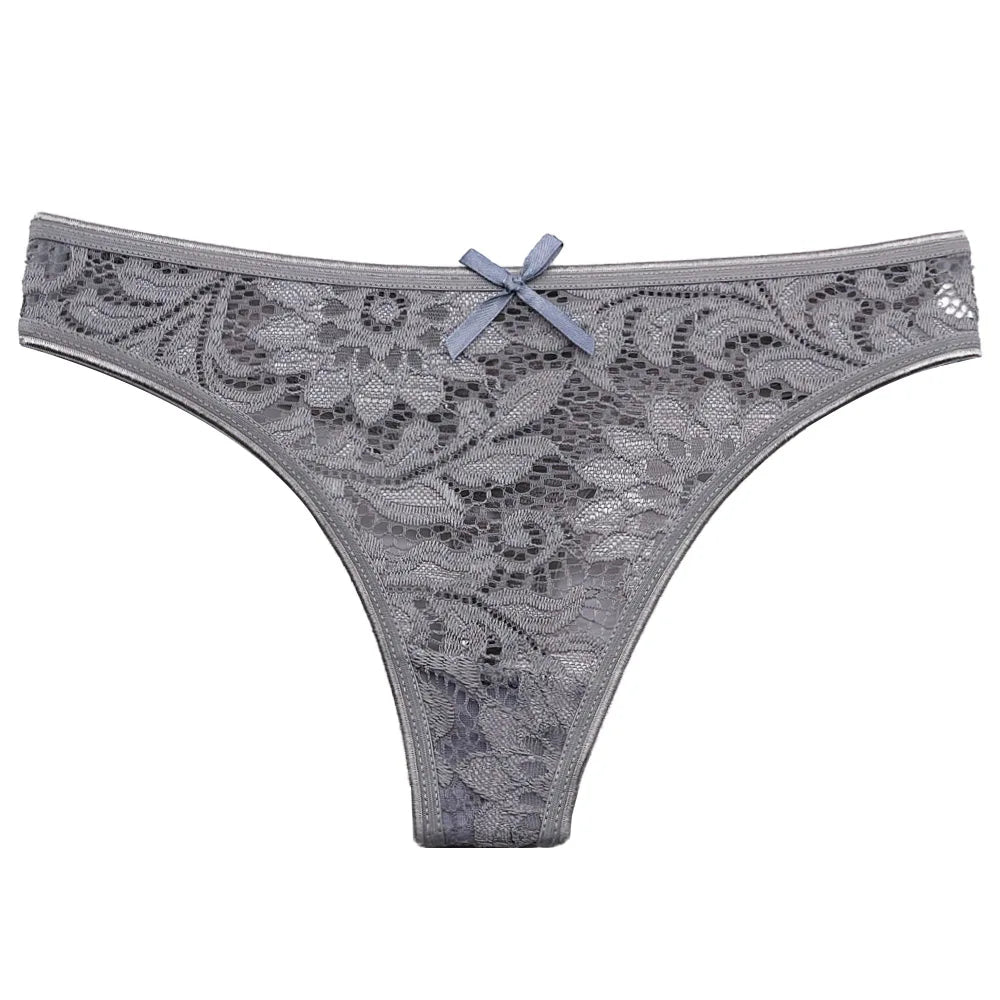 5 PCS/Set Sexy Lace Thongs Low Waist Underwear Women G-string Underpants Lady Bikini Panties Female Sexy Lingerie M-XL