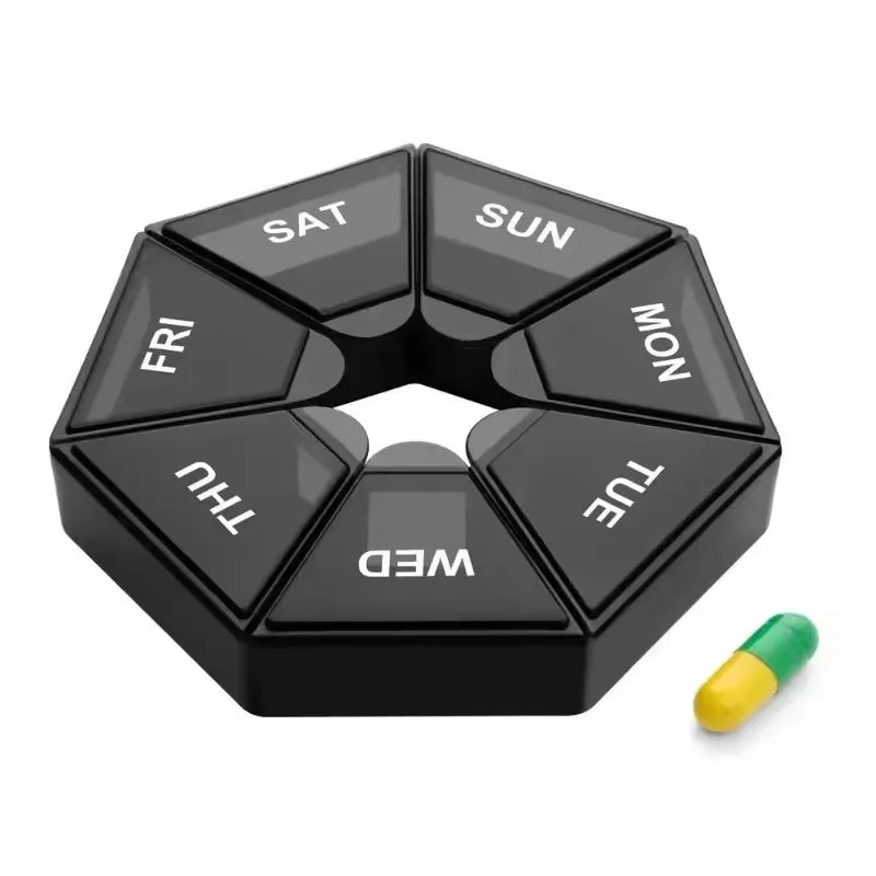 10 Compartments Travel Pill Organizer Pocket Portable Pill Storage Box Case Daily Pill Container or Purse Fish Oil Medicine