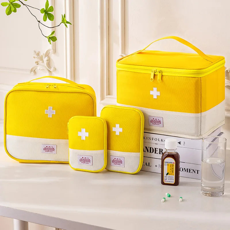 Medicine Organizer Bag for Family - Large Capacity Portable Drug Storage Pouch, First Aid Kit for Home & Travel Use