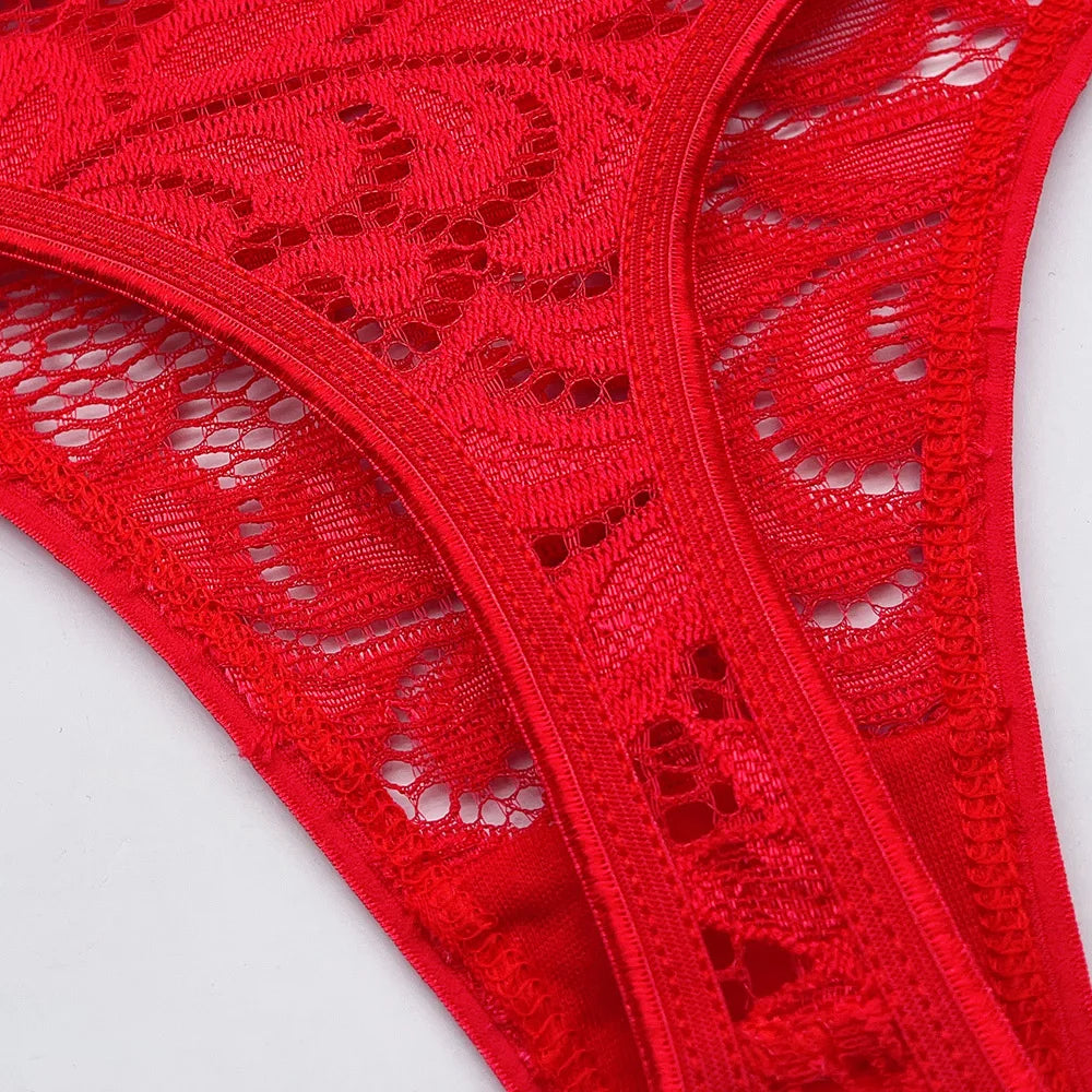 5 PCS/Set Sexy Lace Thongs Low Waist Underwear Women G-string Underpants Lady Bikini Panties Female Sexy Lingerie M-XL