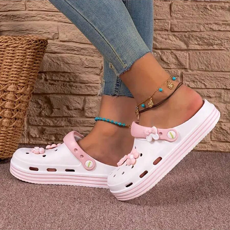 Fashion Sandals Waterproof Slippers Women Shoes Summer Outdoor Slides Soft Sole Garden Shoes Indoor Nursing Clogs Sandals