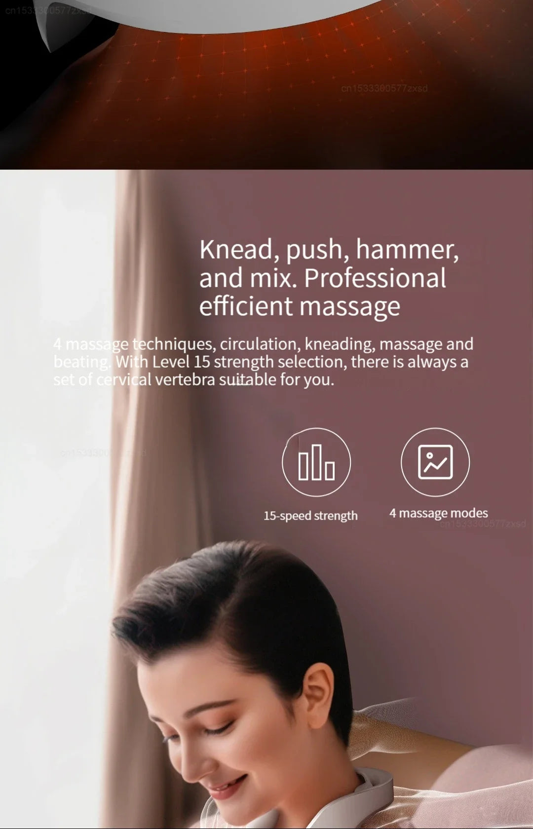 Jeeback K1 Electric Wireless Neck Massager Relieve Neck Pain Cervical Massage Home Electric Neck Massage Relaxer Muscle